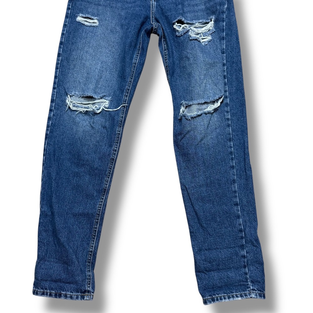Forever 21 Straight Leg Ripped Distressed Denim Jeans Mens Size 32 - Picture 10 of 13